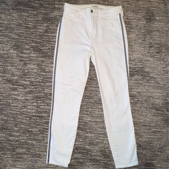 L’agence Women's White Skinny Jeans Size 29 Stretch Denim Contemporary - Picture 3 of 13